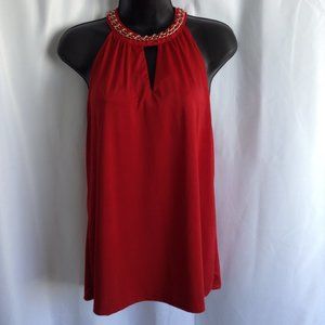 BLACK COLLECTION WOMEN'S RED TURTLENECK TOP